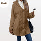 💖Black Friday Mega Deal – 50% off!💖❄️ Quilted Winter Style 🧶 Women's Diamond-Pattern Hooded Warm Jacket with Side-Hem Buttons