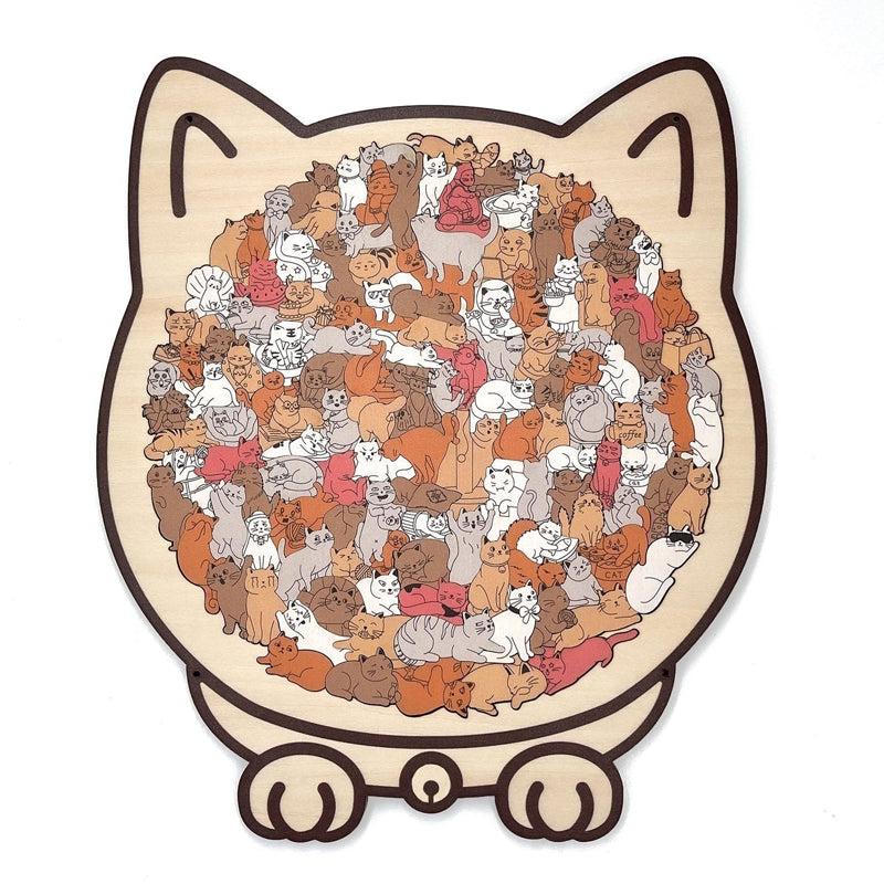 🎊Christmas sale - 50% Off🎊Adorable Cat-Shaped Wooden Jigsaw Puzzle