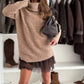 🧶 One Set, Cozy Statement Style | Turtleneck Sweater & Mini Dress Set ⚡ Free Shipping