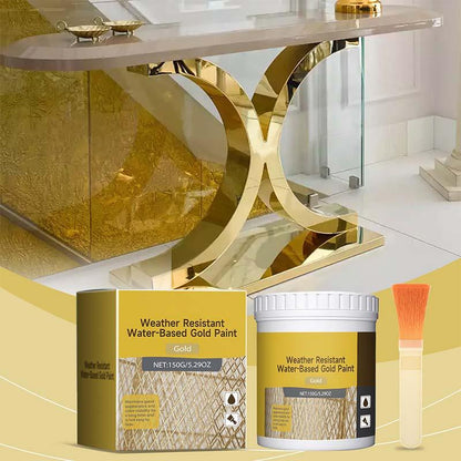 ⏳Time-Limited Special 40% OFF 🎨🏡Water-Based Weather-Resistant Gold Paint