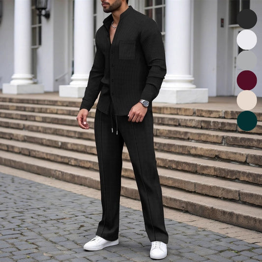 Men‘s Casual Waffle 2-Piece Set – Comfortable Fabric, Modern Fit & Versatile Style👖