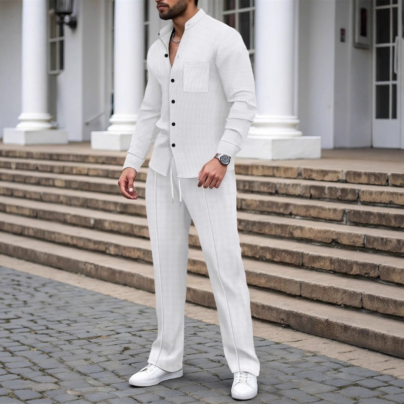 Men‘s Casual Waffle 2-Piece Set – Comfortable Fabric, Modern Fit & Versatile Style👖