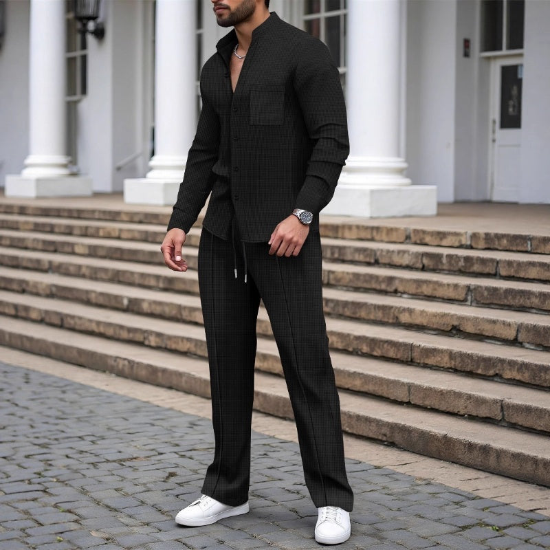 Men‘s Casual Waffle 2-Piece Set – Comfortable Fabric, Modern Fit & Versatile Style👖