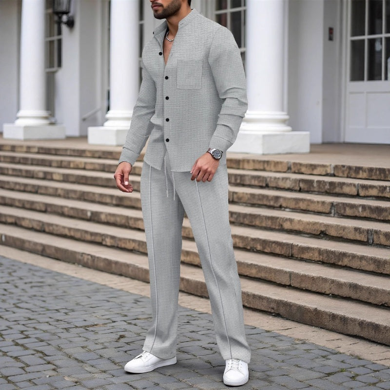 Men‘s Casual Waffle 2-Piece Set – Comfortable Fabric, Modern Fit & Versatile Style👖