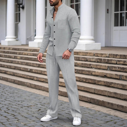 Men‘s Casual Waffle 2-Piece Set – Comfortable Fabric, Modern Fit & Versatile Style👖