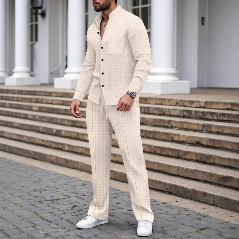 Men‘s Casual Waffle 2-Piece Set – Comfortable Fabric, Modern Fit & Versatile Style👖
