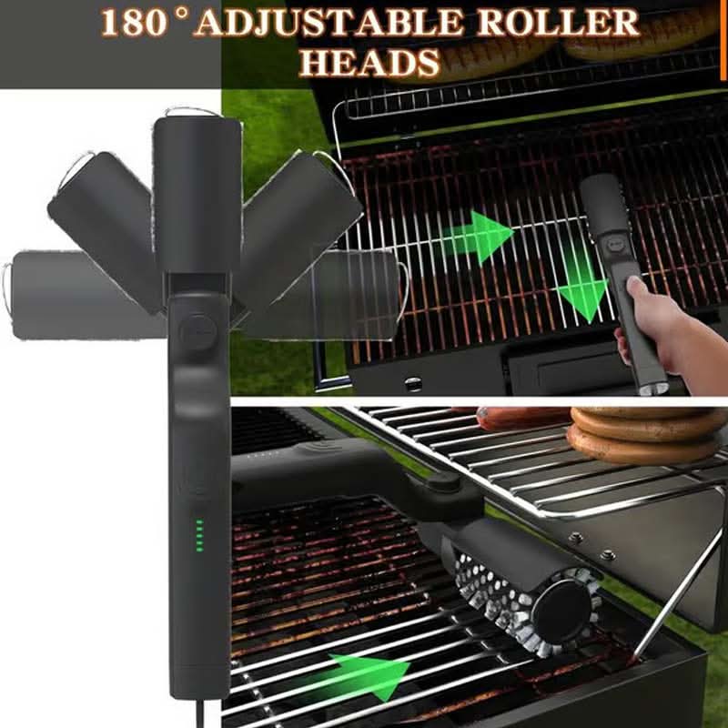 🍖✨ Cordless Electric BBQ Brush – 2600mAh rechargeable, long handle & deep cleaning. No more sore wrists. Perfect for garden parties.