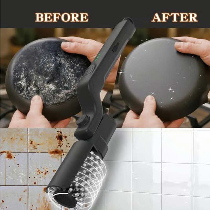 🍖✨ Cordless Electric BBQ Brush – 2600mAh rechargeable, long handle & deep cleaning. No more sore wrists. Perfect for garden parties.