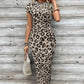 🥳2026 HOT SALE 50% OFF! 🥳💞50K+ SOLD!🌸Women's Knot Bodycon Dress – Leopard print, tummy-flattering knot. Comfy & chic for parties or date nights. Feel gorgeous. ✨🌹