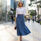 🎉 2026 Sale — Over 28,200 Sold!💙Women's High‑Waist A‑Line Denim Maxi Skirt – Flattering 👗