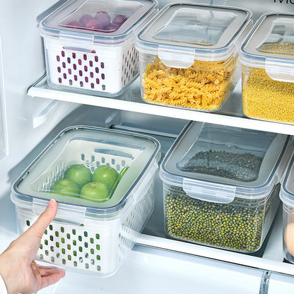 🍓 50% OFF NOW! ✨ 3-PC Fruit Container Set – Removable Colander, Leak-Proof & Stackable 🧊