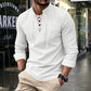🧥Chemise homme décontractée à lacets – Élégante en un clin d'œil ! Col moderne sans cravate, coton doux et respirant. Un style décontracté parfait pour un café entre amis ou un barbecue du dimanche. ☕👴