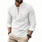 🧥Chemise homme décontractée à lacets – Élégante en un clin d'œil ! Col moderne sans cravate, coton doux et respirant. Un style décontracté parfait pour un café entre amis ou un barbecue du dimanche. ☕👴