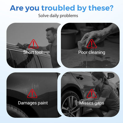 🚗 Clan Your Car Without Bending 60" Extendable Brush Reach Every Spot Fast No Scratches🧼💦