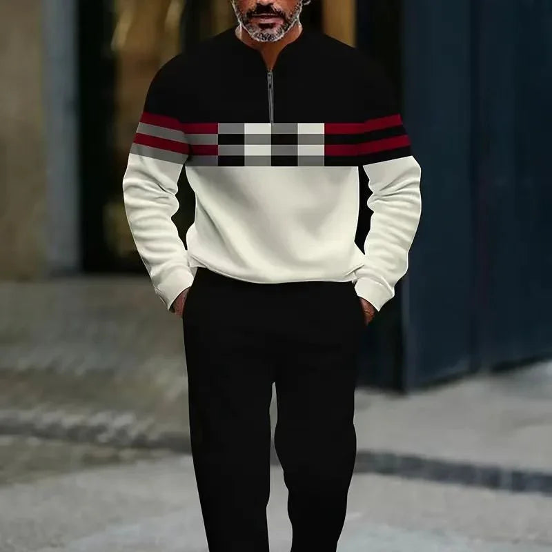 🖤Black Friday Sale:50% OFF🖤🔥80K+ SOLD!🧵 Men's Graphic Print Pullover & Pants Set – Bold streetwear style. Ultimate comfort for lounging or errands👖