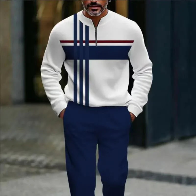 🖤Black Friday Sale:50% OFF🖤🔥80K+ SOLD!🧵 Men's Graphic Print Pullover & Pants Set – Bold streetwear style. Ultimate comfort for lounging or errands👖