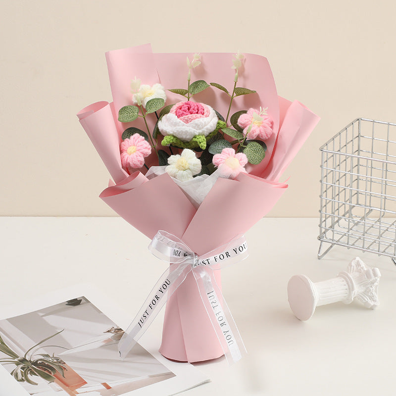 💐Mother's Day Special Sale 50% OFF!💕Handmade Delicate Crochet Flower Bouquet
