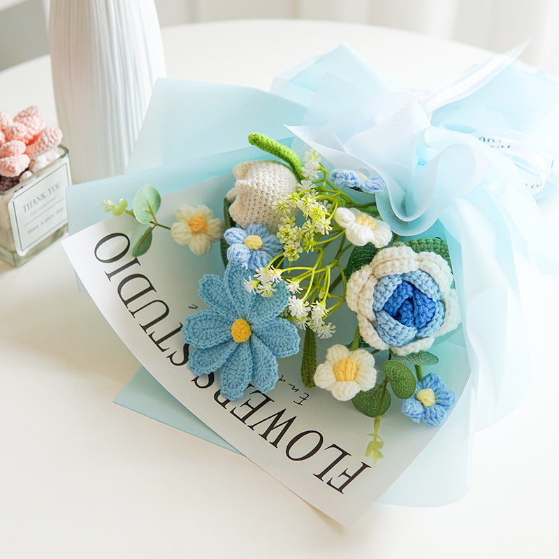 💐Mother's Day Special Sale 50% OFF!💕Handmade Delicate Crochet Flower Bouquet