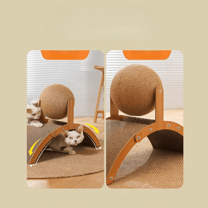 ⏳Time-Limited Special⏰Natural Sisal Cat Scratching Ball With Cardboard Pad – Satisfies Scratching, Durable Sisal & Protects Furniture 🧶