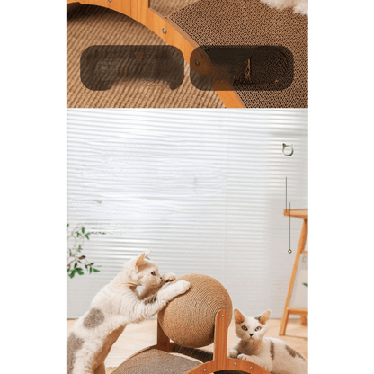 ⏳Time-Limited Special⏰Natural Sisal Cat Scratching Ball With Cardboard Pad – Satisfies Scratching, Durable Sisal & Protects Furniture 🧶