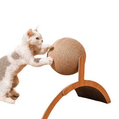 ⏳Time-Limited Special⏰Natural Sisal Cat Scratching Ball With Cardboard Pad – Satisfies Scratching, Durable Sisal & Protects Furniture 🧶