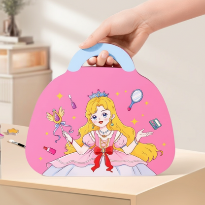 👑HOT SALE!! 🎨 Princess Makeup & Diamond Painting Craft Kit – Mess-Free Paper Play, Realistic Fun for Girls ✨