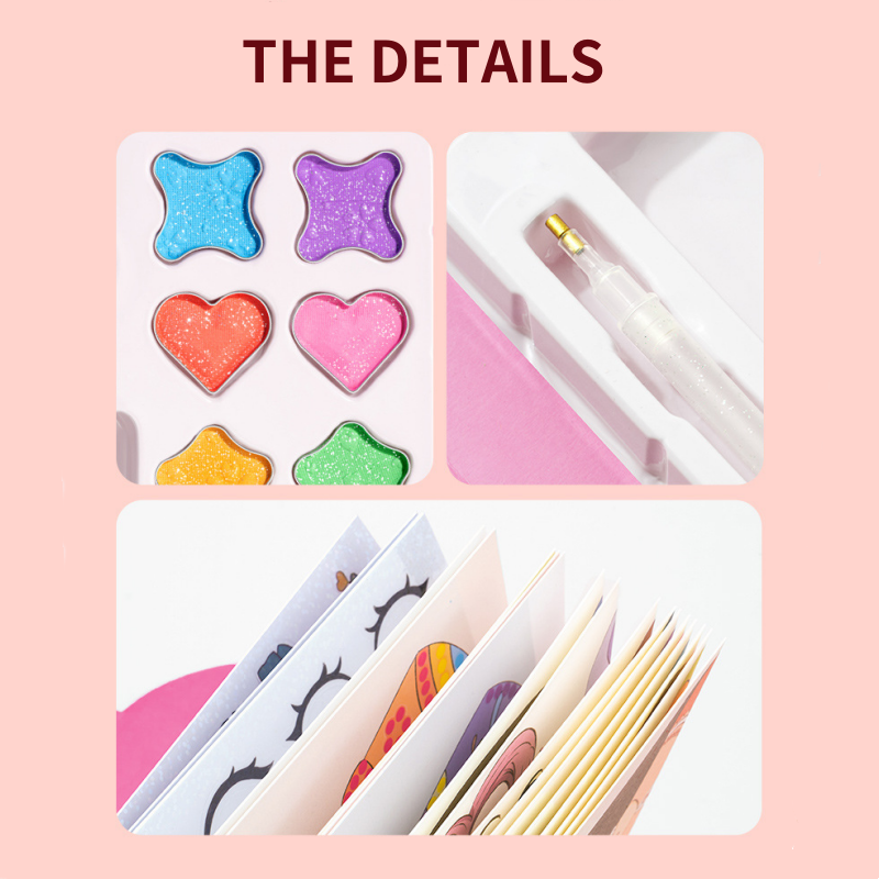 👑HOT SALE!! 🎨 Princess Makeup & Diamond Painting Craft Kit – Mess-Free Paper Play, Realistic Fun for Girls ✨