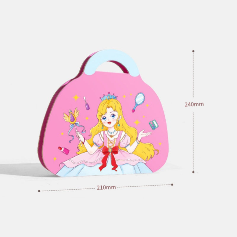 👑HOT SALE!! 🎨 Princess Makeup & Diamond Painting Craft Kit – Mess-Free Paper Play, Realistic Fun for Girls ✨