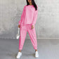 ☁️ Women's Cozy 2-Piece Sweatshirt & Pants Set – Stylish Irregular Hem Casual Outfit