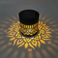 ☀️ Solcelledrevet mandala-lys til hagen &  Patio – 2-i-1 gulvlampe &  Vegglampe – Ornamental lysdekorasjon med vintageeffekt – Rustfri &  Varig