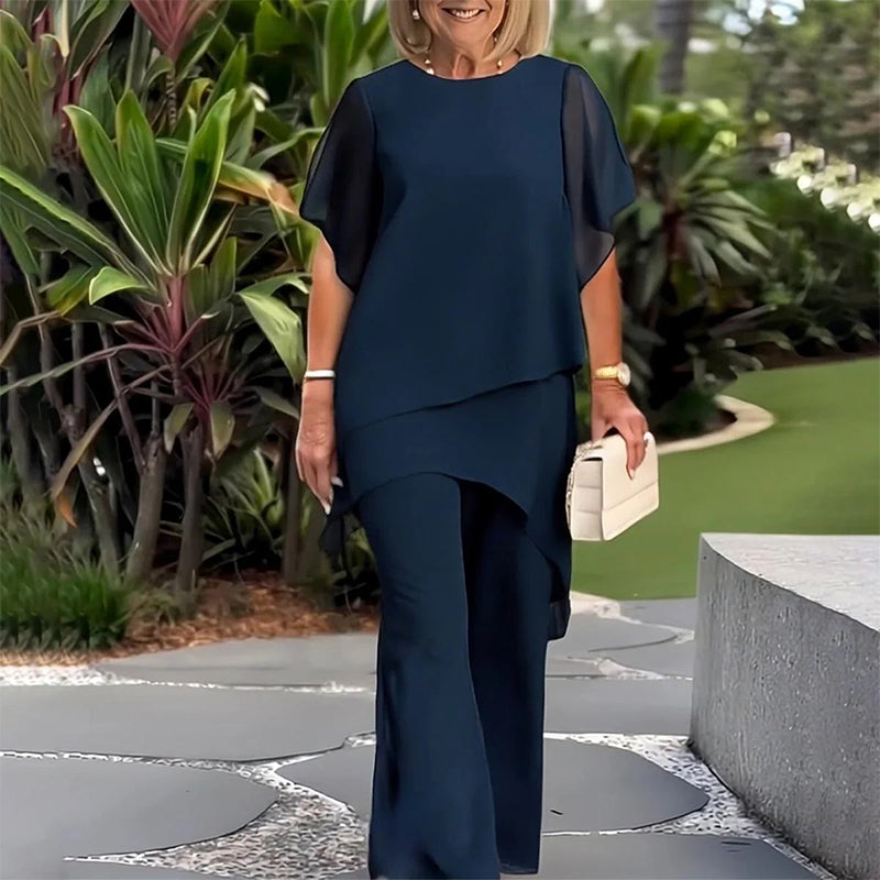 📢2026 Hot Sale 66% OFF💞Charming Irregular Top & Wide Leg Pants Set✨