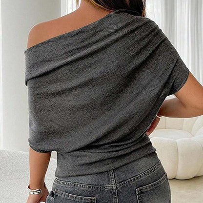 ⏳Limited-time 50% off⏰Women's Asymmetrical Off-Shoulder Batwing Sleeve Top👚