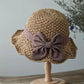 🎀 Hot Sale 50% OFF👒 | Straw Hat with Retro Bow – Foldable & Breathable for Summer