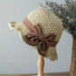 🎀 Hot Sale 50% OFF👒 | Straw Hat with Retro Bow – Foldable & Breathable for Summer