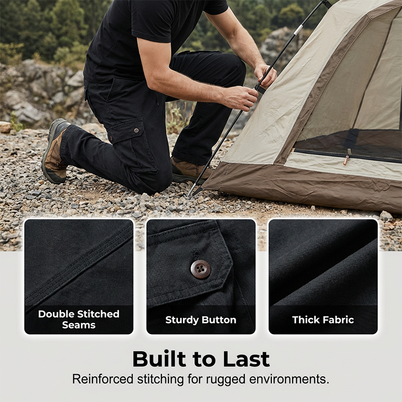 🖤Black Friday Sale:50% OFF🖤👖 Men's Cotton Cargo Tactical Pants 🛠️ Multi-Pocket, Reinforced Construction & Adjustable Waist