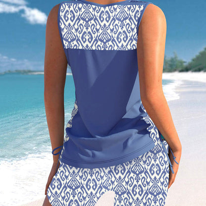 LAST DAY 60% OFF - Miraclesuit Women's Tummy Control Tankini Set with Built-In Bra – Flattering Boho Swimwear with Shorts