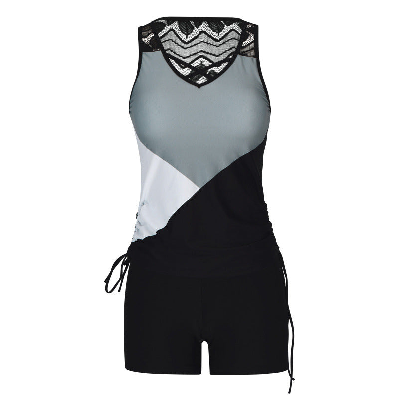 LAST DAY 60% OFF - Miraclesuit Women's Tummy Control Tankini Set with Built-In Bra – Flattering Boho Swimwear with Shorts