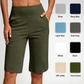 ⏰Siste dags salg 49 % rabatt🔥Dames yogashorts med høy midje og lommer