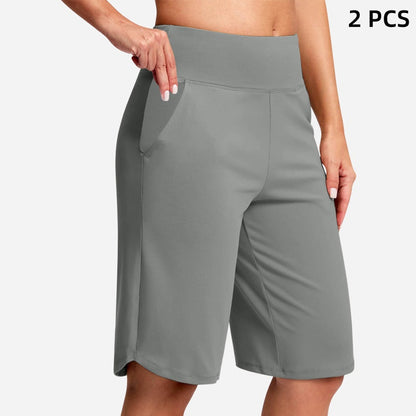 ⏰Last Day Sale 49% OFF🔥Women's High-Waist Yoga Shorts with Pockets