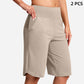 ⏰Siste dags salg 49 % rabatt🔥Dames yogashorts med høy midje og lommer