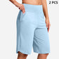 ⏰Siste dags salg 49 % rabatt🔥Dames yogashorts med høy midje og lommer