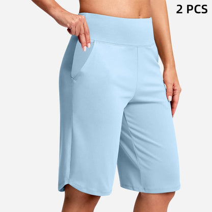 ⏰Last Day Sale 49% OFF🔥Women's High-Waist Yoga Shorts with Pockets