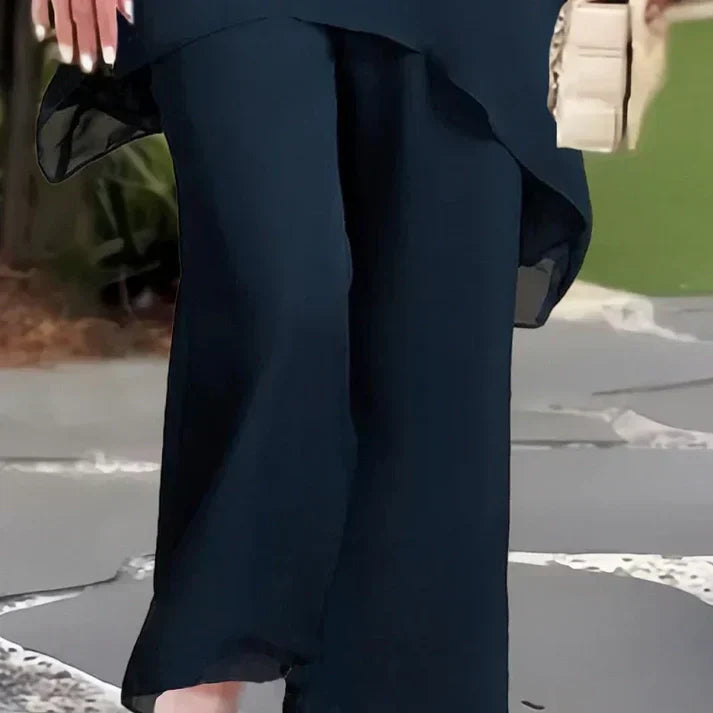 📢2026 Hot Sale 66% OFF💞Charming Irregular Top & Wide Leg Pants Set✨