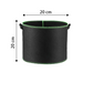 Bolsa de cultivo no tejida gruesa con asas