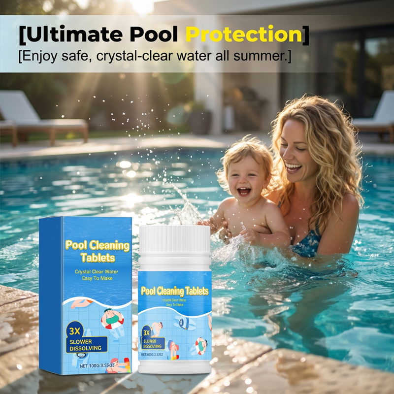 🏠 Home Essential 🌸 Pool Cleaning Tablets for Crystal Clear Water
