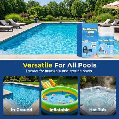 🏠 Home Essential 🌸 Pool Cleaning Tablets for Crystal Clear Water