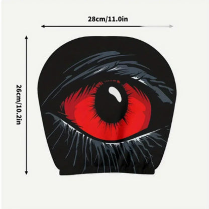 🔥👁️Red Eye Car Headrest Cover – Creepy Design & Soft 😈👁️‍🗨️
