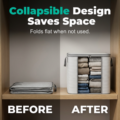 🛍️ Final 3 hours Special Price £9.99! 🏆 Large Collapsible Storage Bag with Handles – Spacious Capacity, Foldable Design & Sturdy Carry Handles 📦