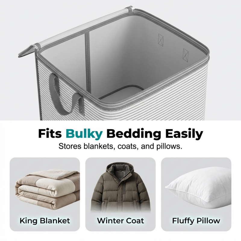 🛍️ Final 3 hours Special Price £9.99! 🏆 Large Collapsible Storage Bag with Handles – Spacious Capacity, Foldable Design & Sturdy Carry Handles 📦