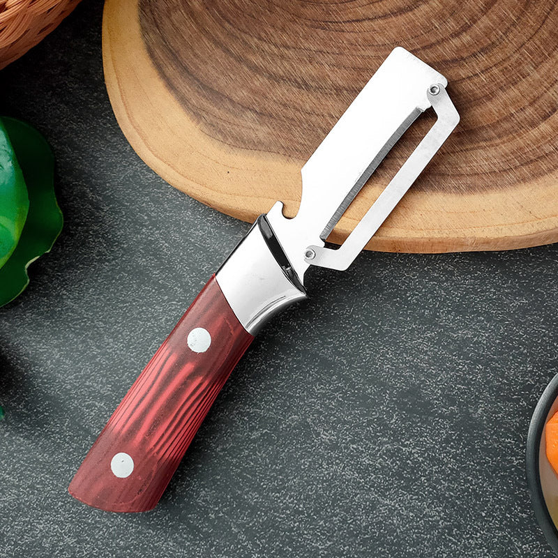 🍺Thickened Stainless Steel Multi-Peeler – Heavy-Duty, Wide Blade, Bottle Opener